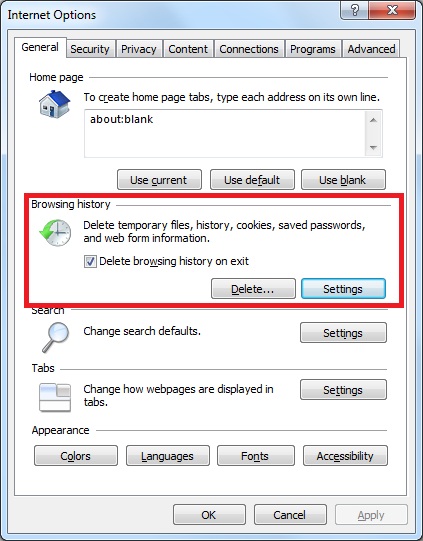Delete searches & other activity